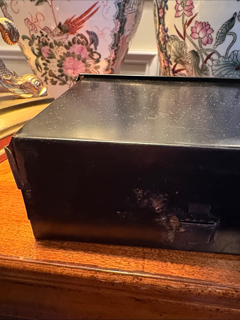 Vintage Black Metal Mailbox w Eagle Decoration - Picture 6 of 9